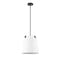Z-Lite Weston Pendant, 3-Light, 13 In.W x 13 In.H, Matte Black/White Linen 3501P13-MB - alternate 6